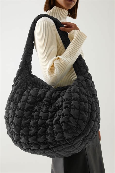cos quilted oversized shoulder bag